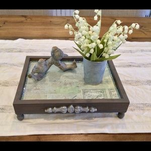 French Style Wood Tray Riser